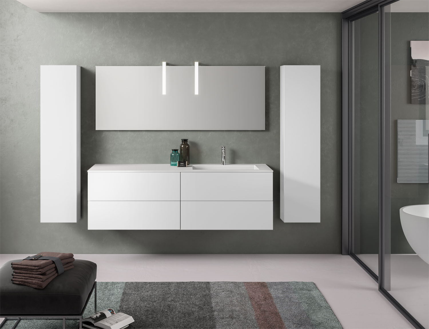 Mobili bagno componibili minimal - Progetto Bagno