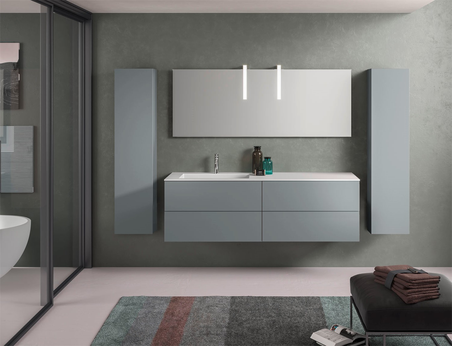 Mobili bagno componibili minimal - Progetto Bagno