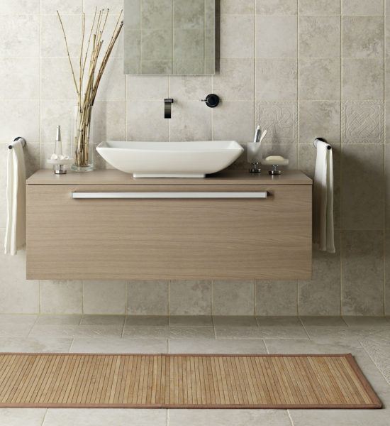 Mobile da bagno sospeso 80 cm con maniglia | Progetto Bagno