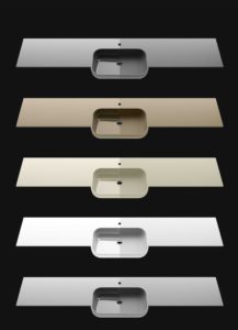 Finiture per top mobili da bagno in Solid Surface | Progetto Bagno