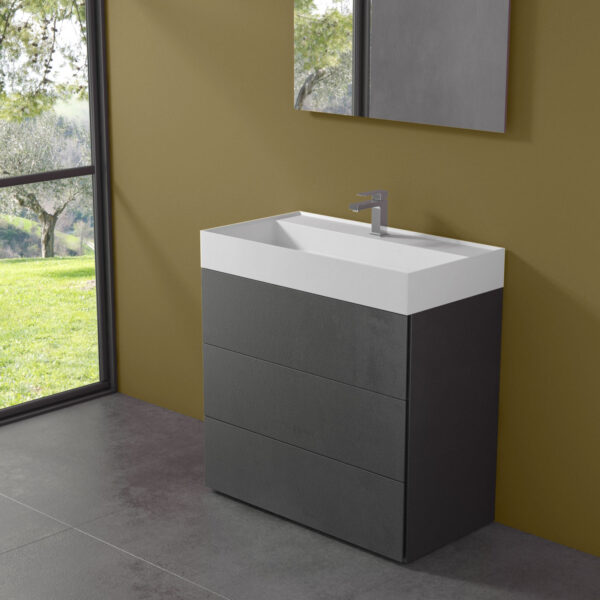 Mobile bagno a terra con 3 cassetti in larghezza 85 cm